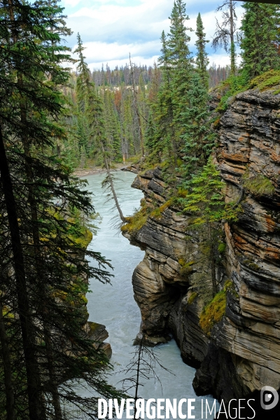 Glaciers, chutes, fleuves et lacs dans les Rocheuses canadiennes