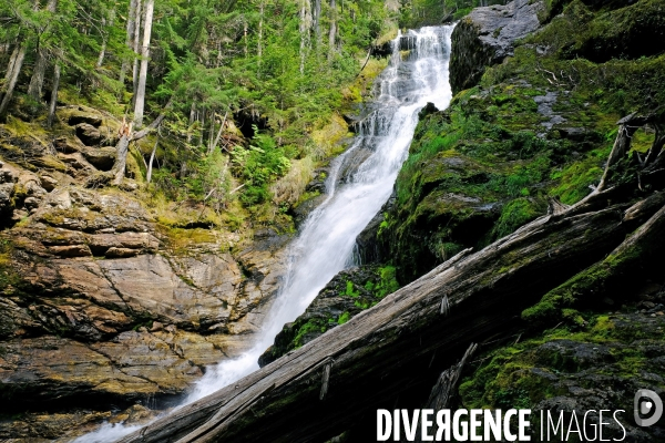 Glaciers, chutes, fleuves et lacs dans les Rocheuses canadiennes