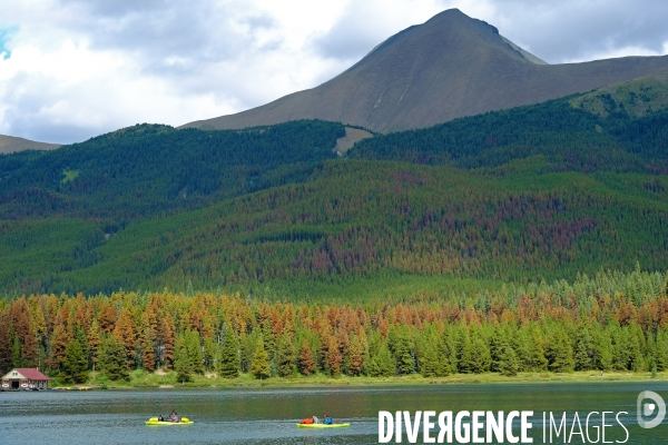 Glaciers, chutes, fleuves et lacs dans les Rocheuses canadiennes