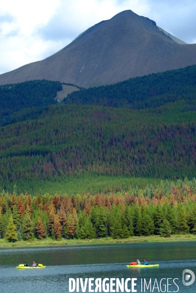 Glaciers, chutes, fleuves et lacs dans les Rocheuses canadiennes