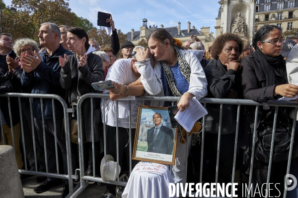 Ceremonie religieuse à Saint Sulpice pour Jacques Chirac