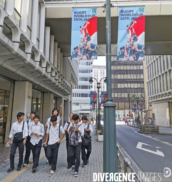 Ambiance de coupe du monde de rugby a tokyo