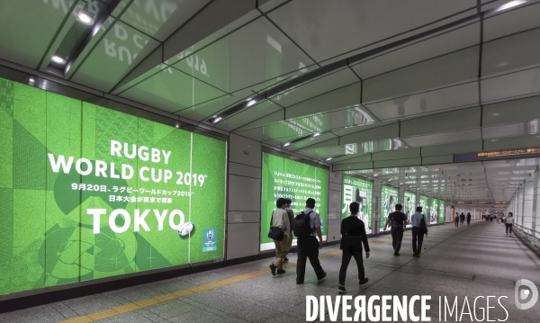 Ambiance de coupe du monde de rugby a tokyo