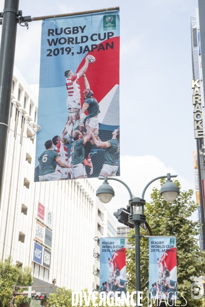 Ambiance de coupe du monde de rugby a tokyo