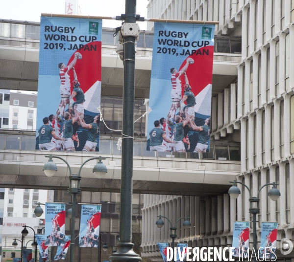 Ambiance de coupe du monde de rugby a tokyo