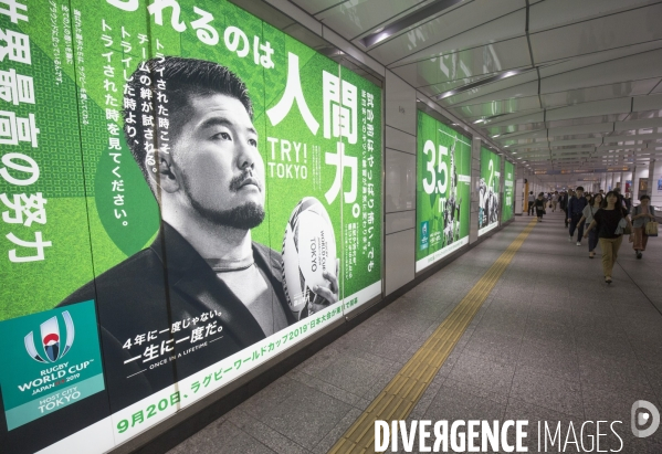 Ambiance de coupe du monde de rugby a tokyo