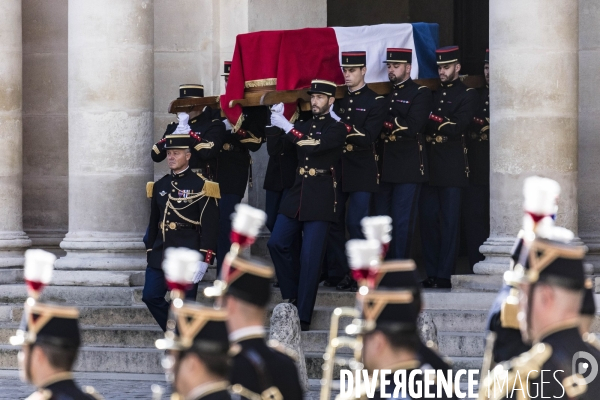 Honneurs funèbres militaires à Jacques Chirac.