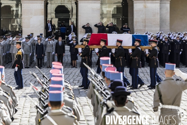 Honneurs funèbres militaires à Jacques Chirac.