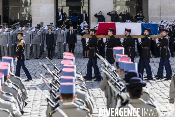 Honneurs funèbres militaires à Jacques Chirac.