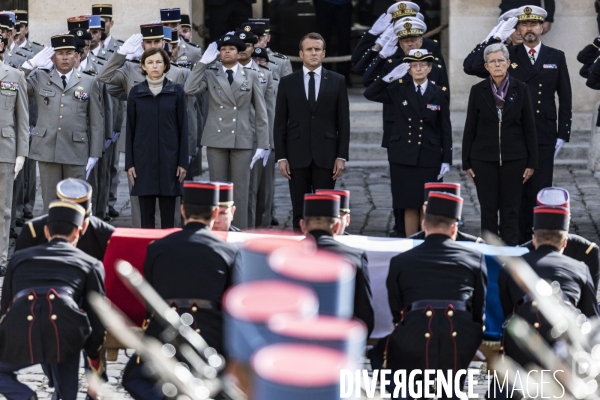 Honneurs funèbres militaires à Jacques Chirac.