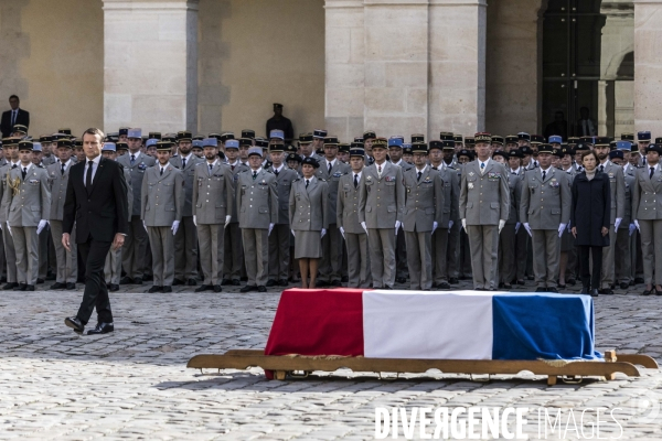 Honneurs funèbres militaires à Jacques Chirac.