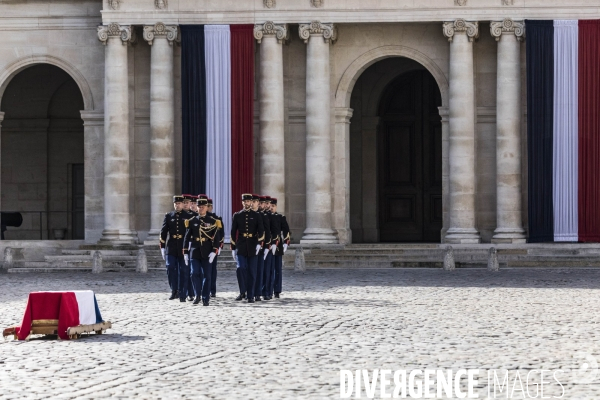 Honneurs funèbres militaires à Jacques Chirac.