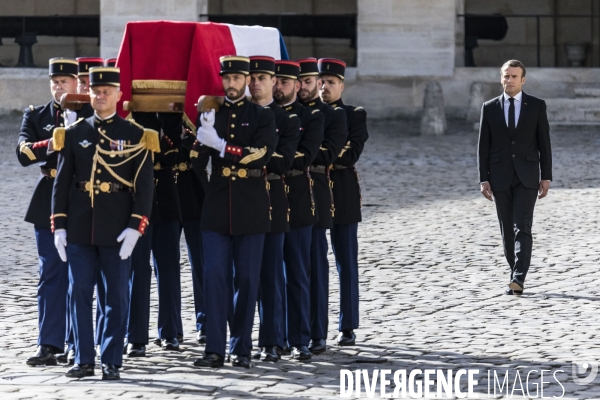 Honneurs funèbres militaires à Jacques Chirac.