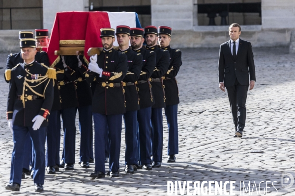 Honneurs funèbres militaires à Jacques Chirac.