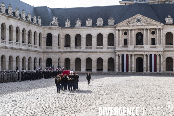 Honneurs funèbres militaires à Jacques Chirac.