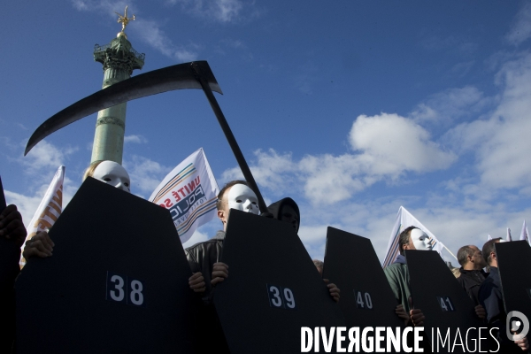 Manifestation unitaire des policiers,  Marche de la colère .