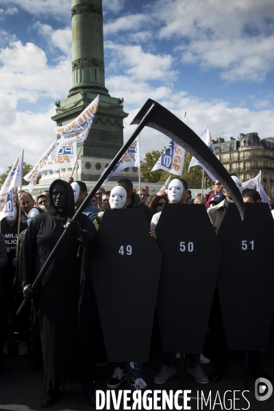 Manifestation unitaire des policiers,  Marche de la colère .