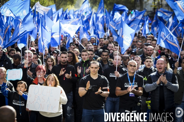 Manifestation unitaire des policiers,  Marche de la colère .