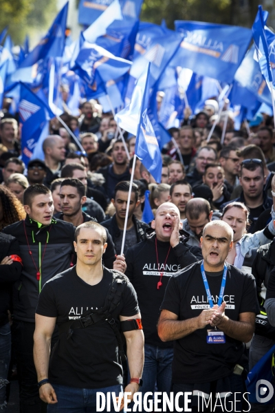 Manifestation unitaire des policiers,  Marche de la colère .