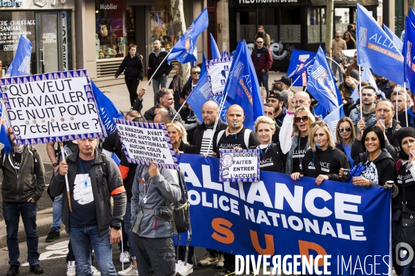 Manifestation unitaire des policiers,  Marche de la colère .