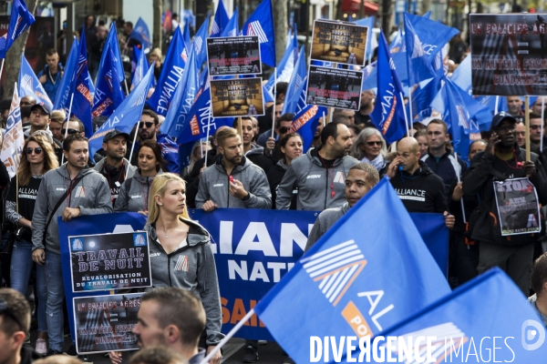 Manifestation unitaire des policiers,  Marche de la colère .