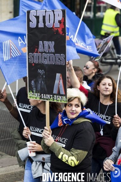 Manifestation unitaire des policiers,  Marche de la colère .