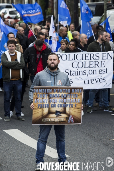 Manifestation unitaire des policiers,  Marche de la colère .