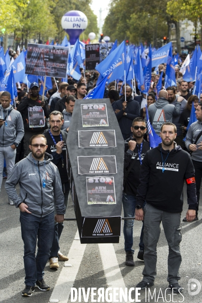 Manifestation unitaire des policiers,  Marche de la colère .