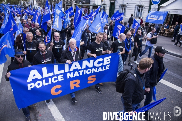 Manifestation unitaire des policiers,  Marche de la colère .