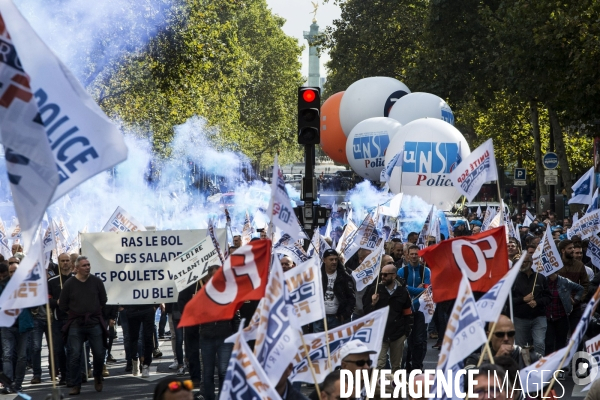 Manifestation unitaire des policiers,  Marche de la colère .