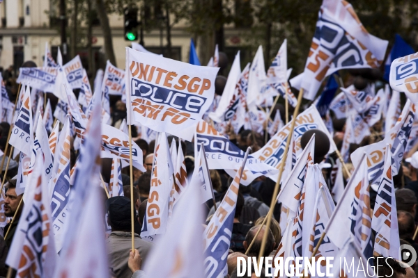 Manifestation unitaire des policiers,  Marche de la colère .