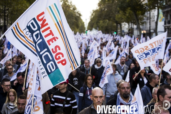 Manifestation unitaire des policiers,  Marche de la colère .