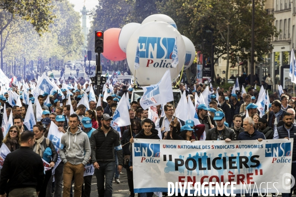 Manifestation unitaire des policiers,  Marche de la colère .