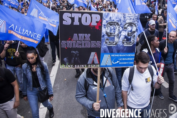 Manifestation unitaire des policiers,  Marche de la colère .