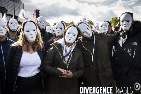 Manifestation unitaire des policiers,  Marche de la colère .