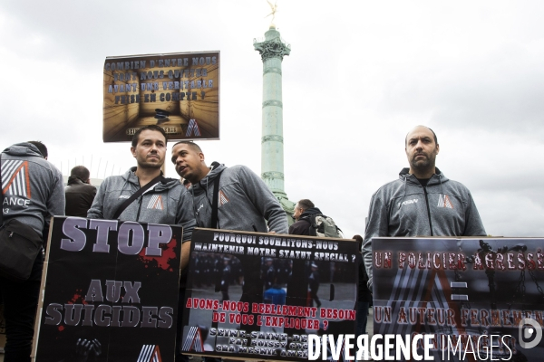 Manifestation unitaire des policiers,  Marche de la colère .