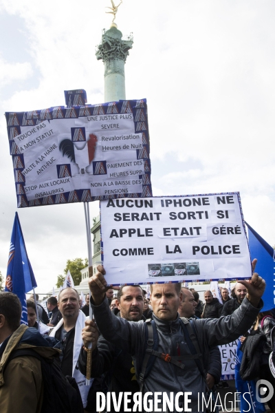 Manifestation unitaire des policiers,  Marche de la colère .