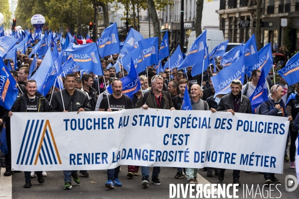 Manifestation unitaire des policiers,  Marche de la colère .