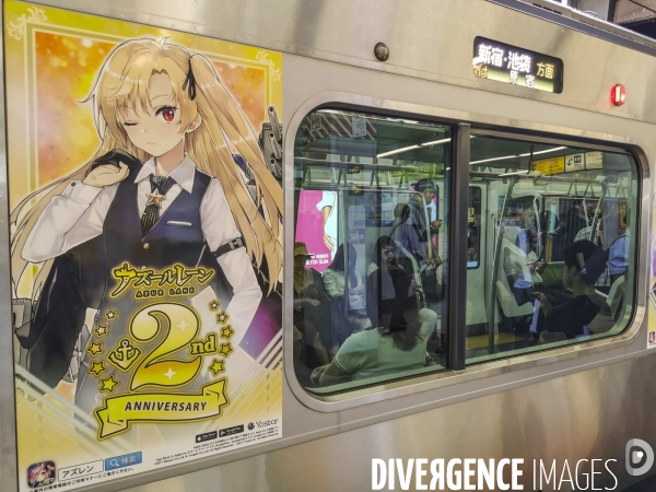 Anime dans le metro de tokyo