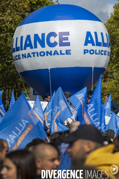 Manifestation intersyndicale des policiers