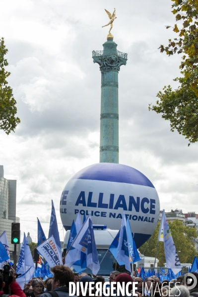 Manifestation intersyndicale des policiers