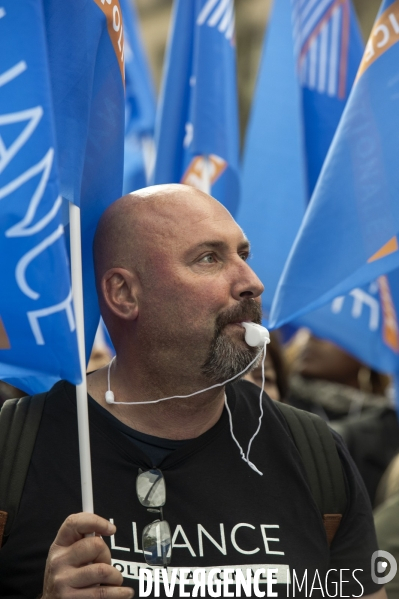 Manifestation intersyndicale des policiers