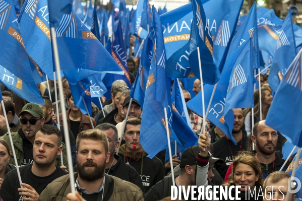 Manifestation intersyndicale des policiers