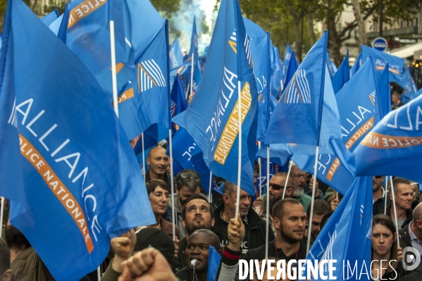 Manifestation intersyndicale des policiers