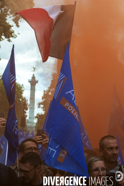 Manifestation intersyndicale des policiers