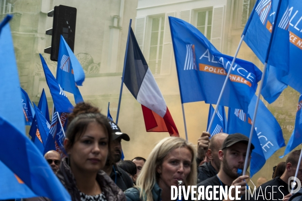 Manifestation intersyndicale des policiers