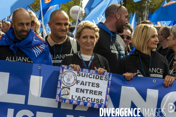 Manifestation intersyndicale des policiers