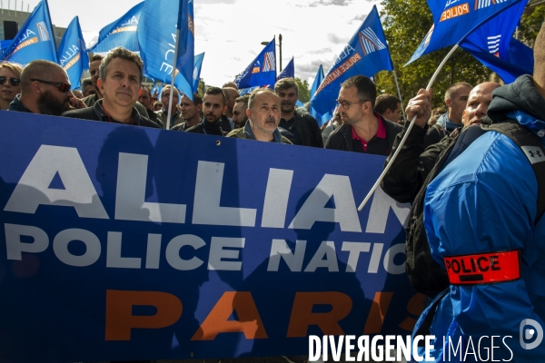 Manifestation intersyndicale des policiers