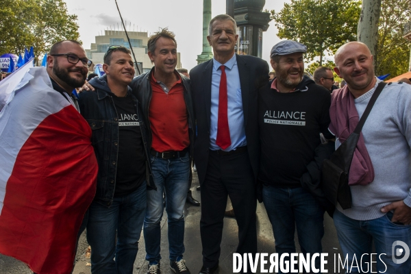 Manifestation intersyndicale des policiers