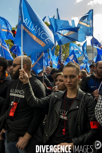 Manifestation intersyndicale des policiers